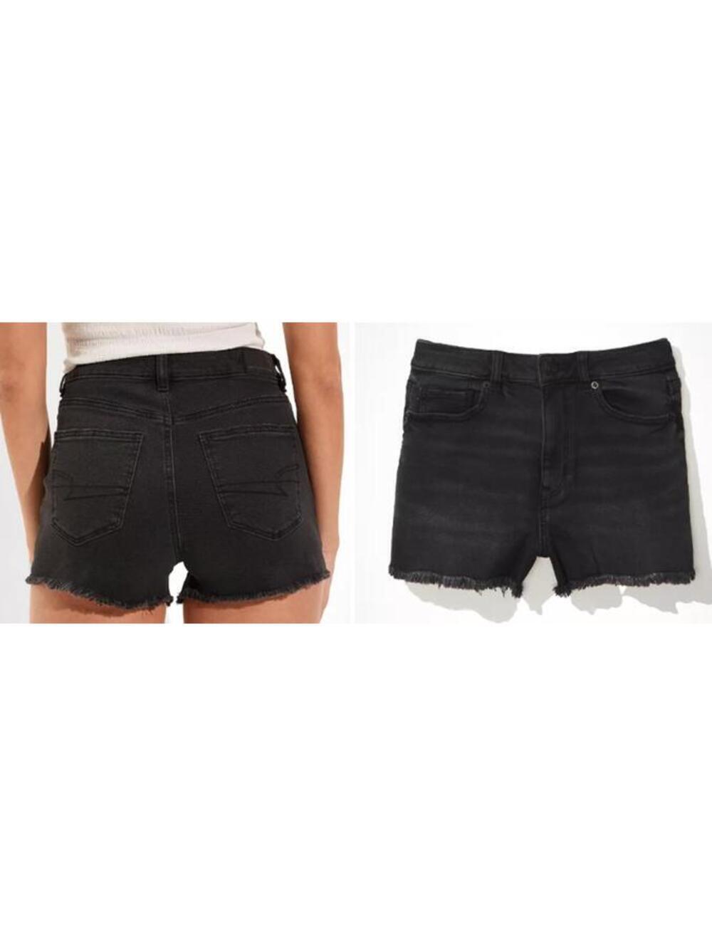 American Eagle Mom Shorts Black Acid Wash - Women's 00